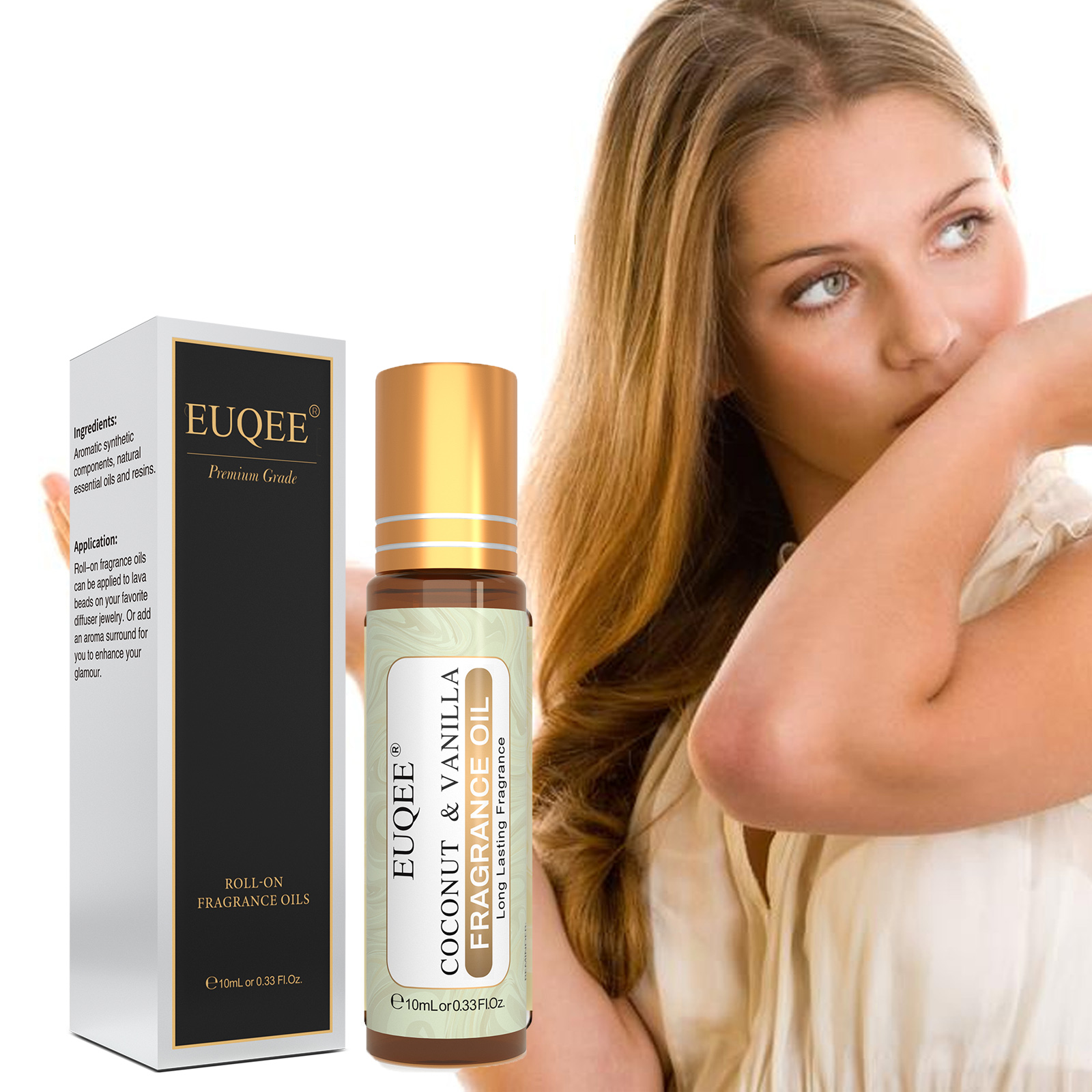 Home Fragrance Rose - EUQEE 10 ml kadın Rulo Koku