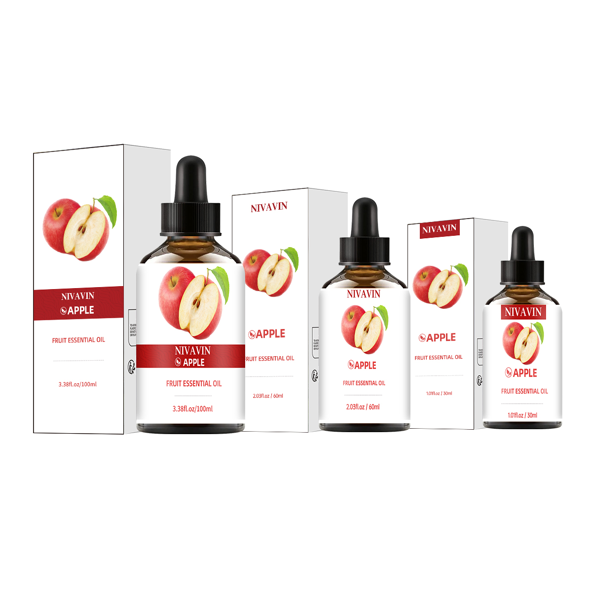 Home Fragrance Co - NIVAVIN 30ml/60ml/100ml elma esansiyel yağı, zengin