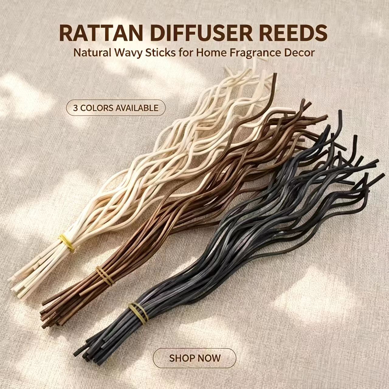 Home Fragrance Janzen - 20 adet uzun dalgalı Rattan kamış