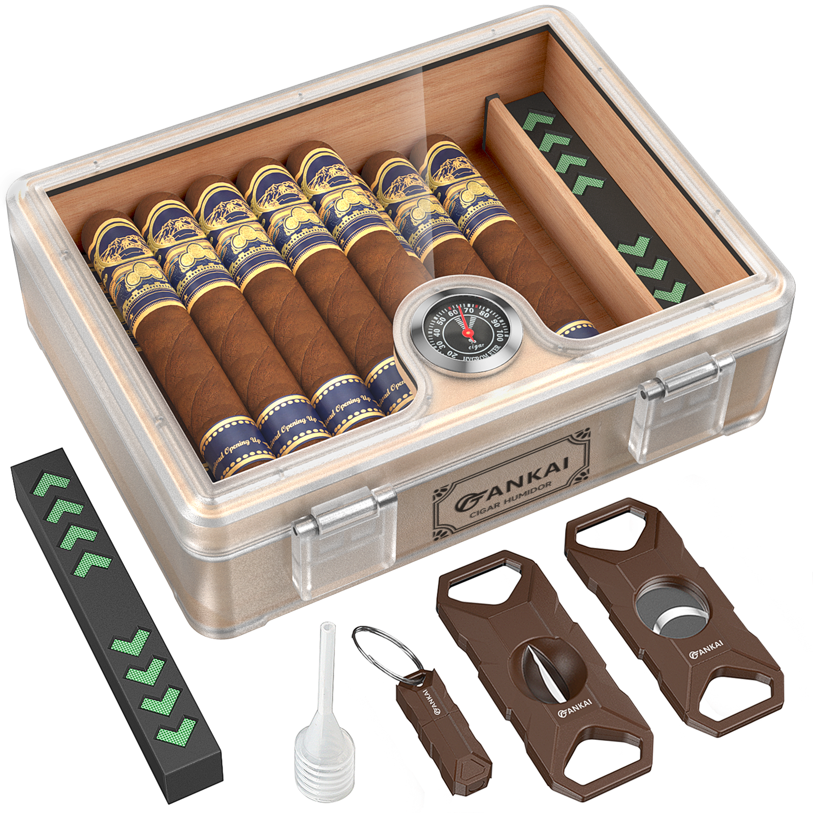 Home Fragrance Maple Walnut - Humidor Puro Kutusu, Kesici Giyotin, V
