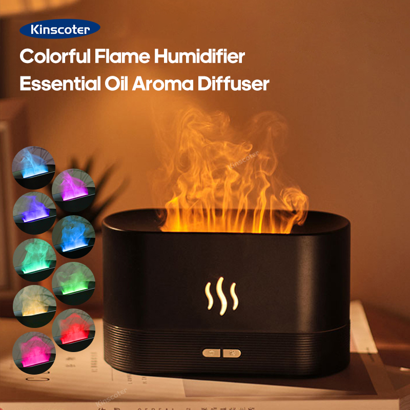 Home Fragrance Accessories - USB Masaüstü Alev Aromalı Difüzör Nemlendirici