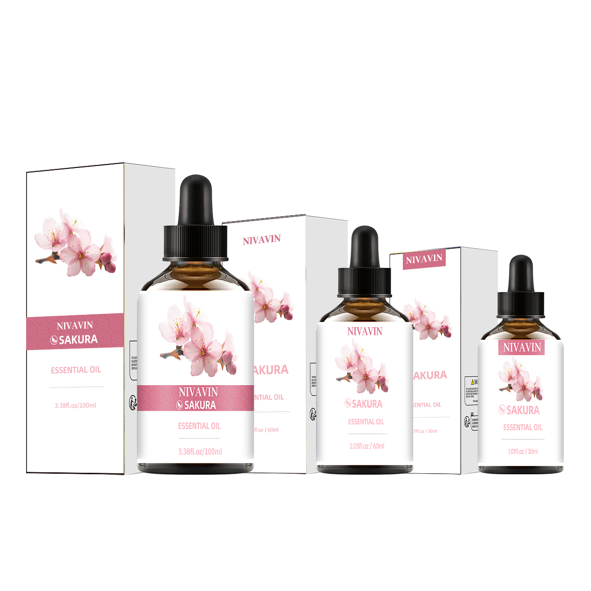 Home Fragrance Co - NIVAVIN 30ml/60ml/100ml Kiraz Çiçeği Esansiyel Yağı,