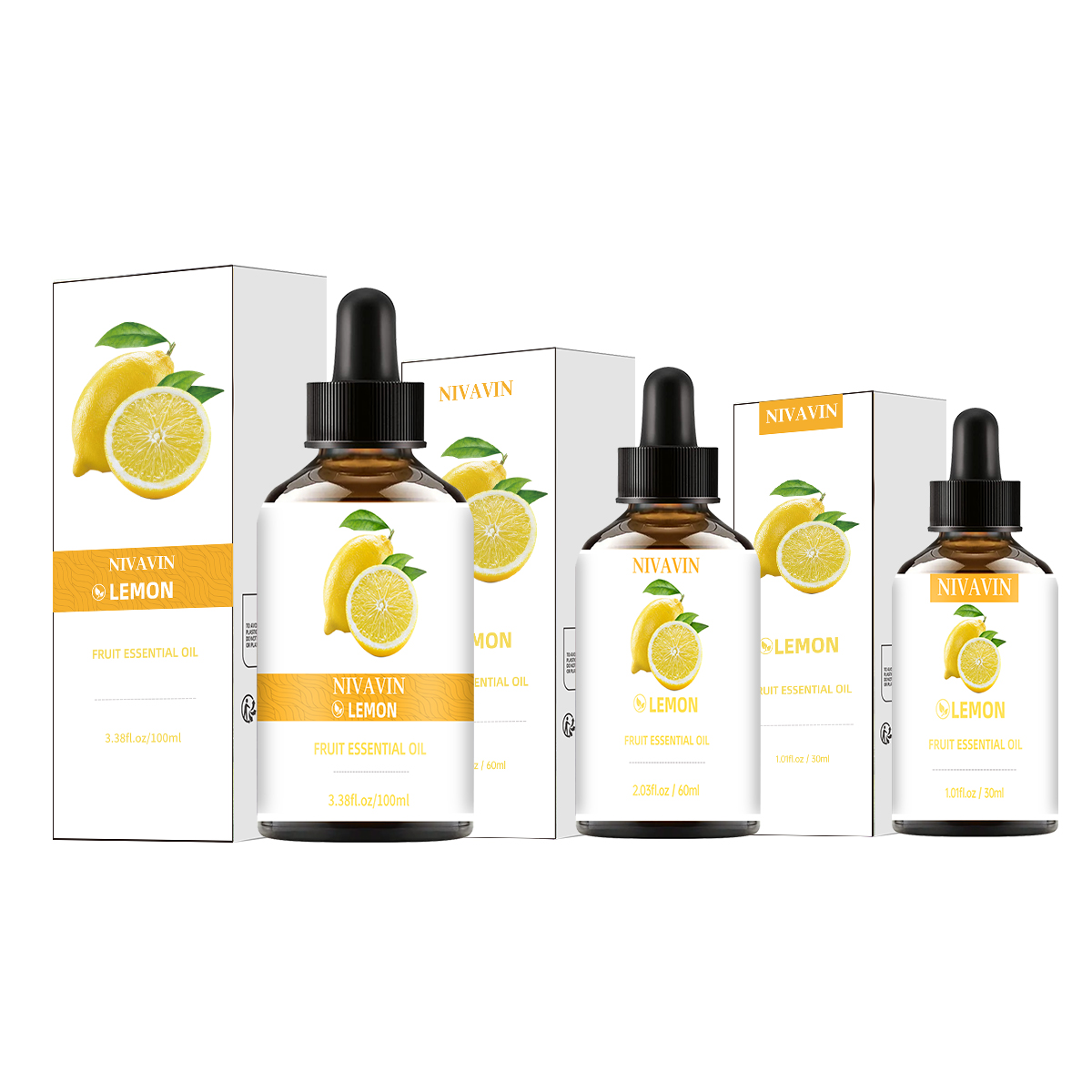 Home Fragrance Co - NIVAVIN 30ml/60ml/100ml limon esansiyel yağı, zengin