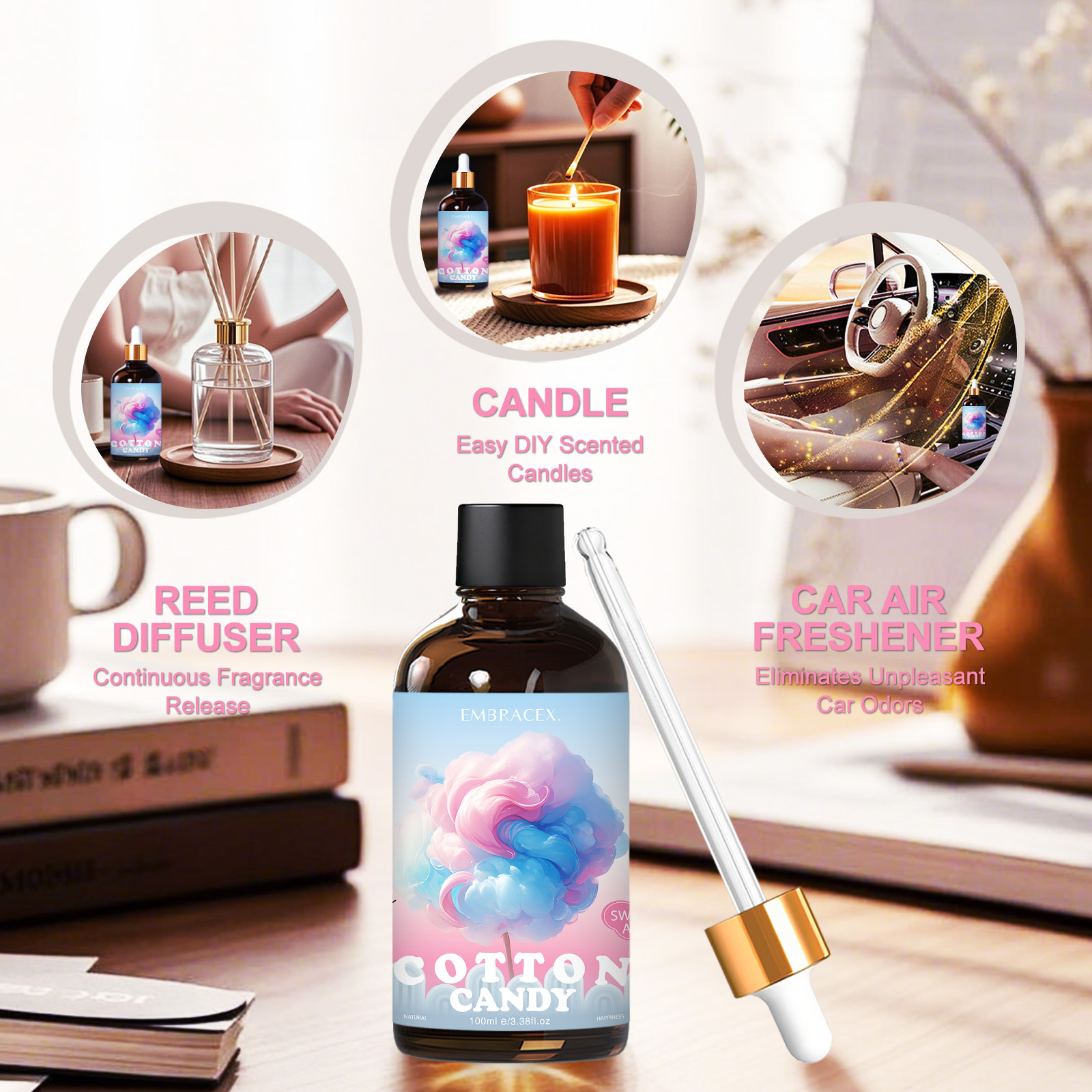 100ml Pamuk Şeker Esansiyel Ya - Home Fragrance Accessories incelemesi ve fiyatı