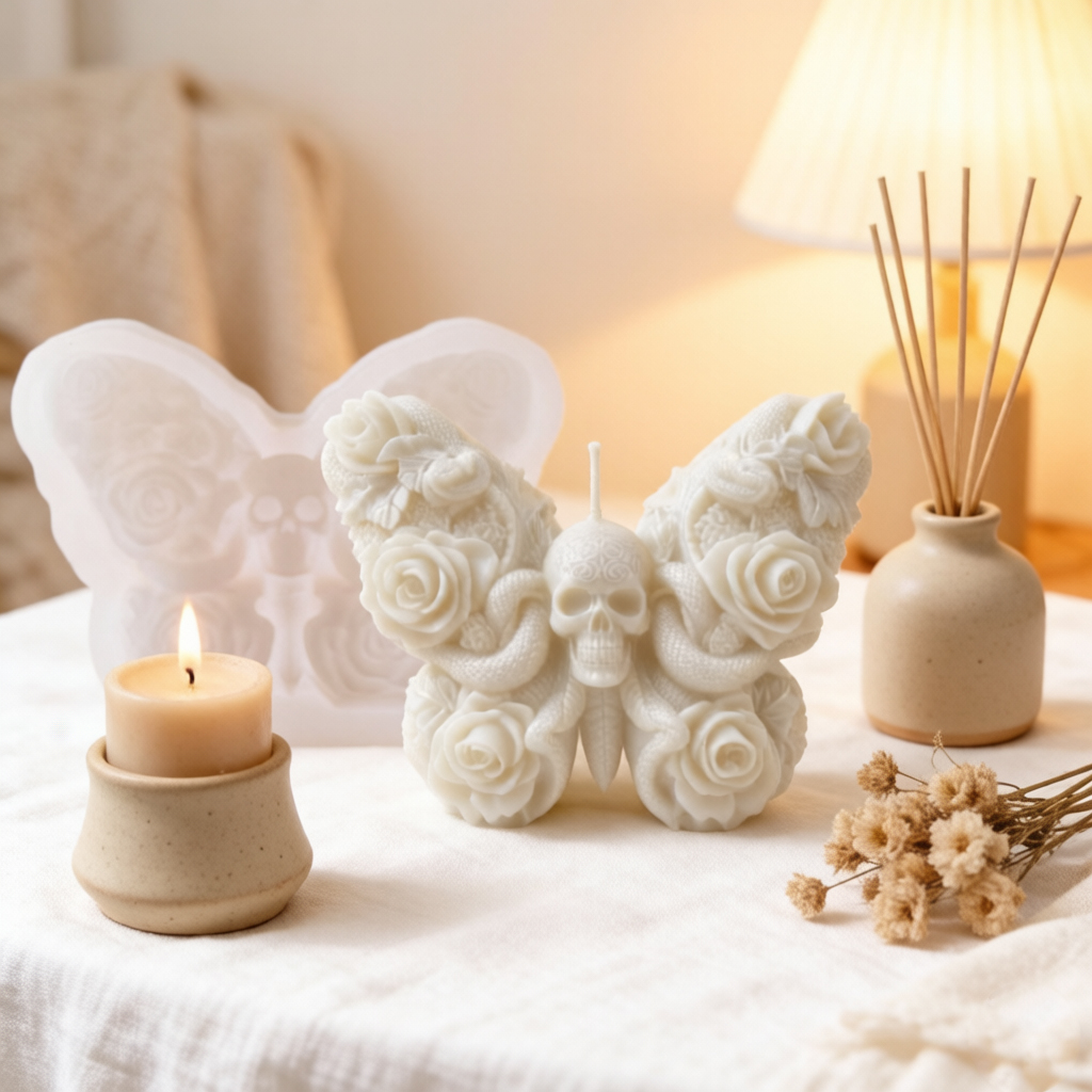 3D Kafatası Gül El Mum Silikon - Home Fragrance Rose incelemesi ve fiyatı