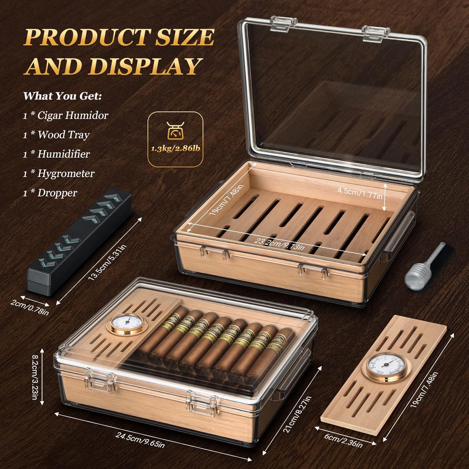Akrilik Puro Humidoru, Higrome - Home Fragrance Maple Walnut incelemesi ve fiyatı