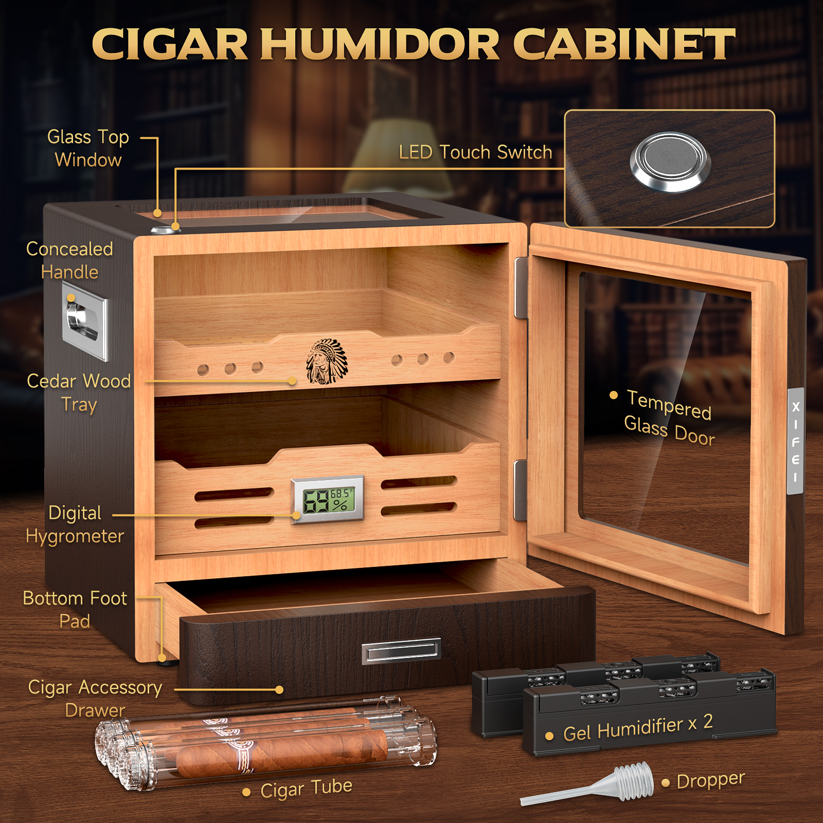 Puro Humidor Dolabı, LED Aydın - Home Fragrance Maple Walnut incelemesi ve fiyatı