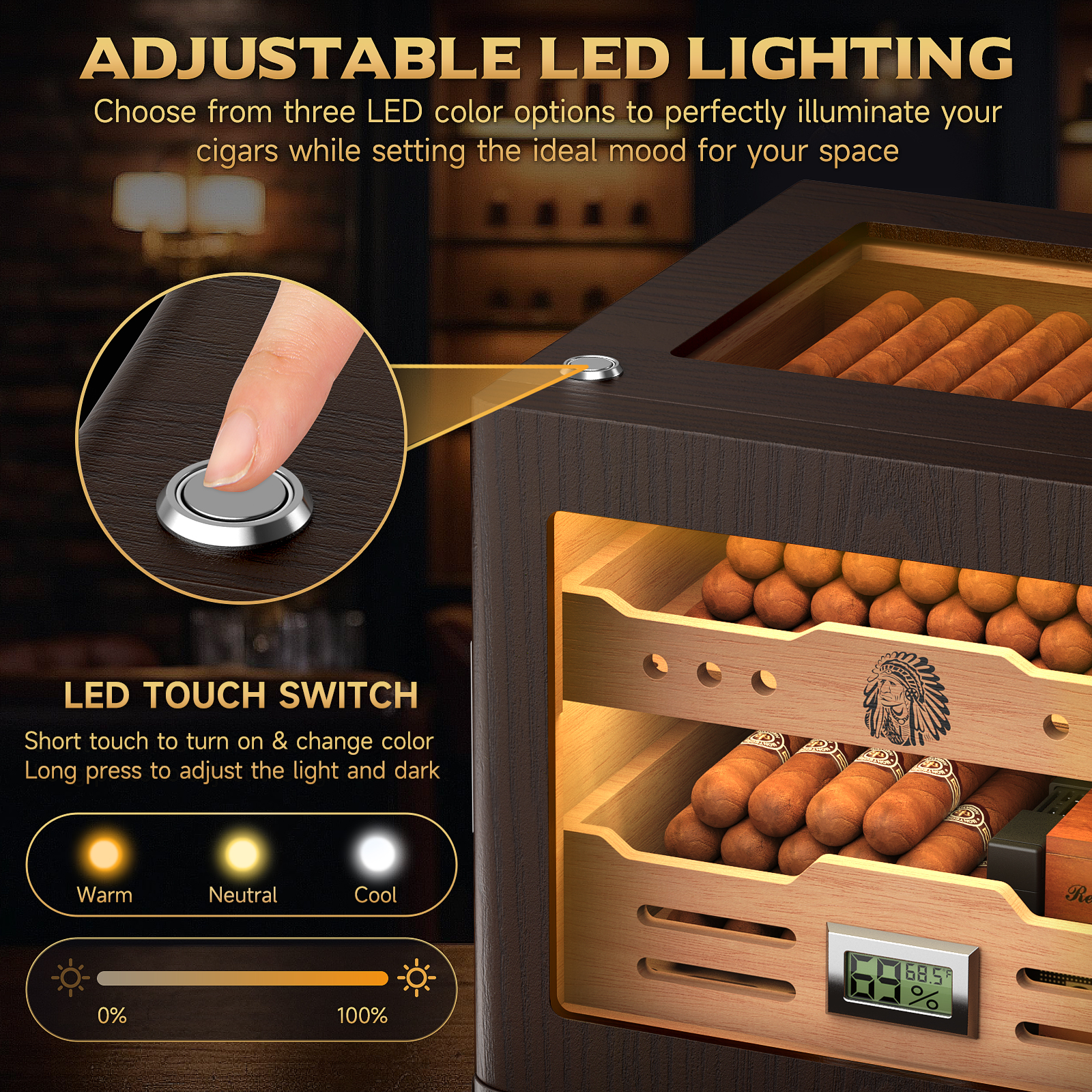 Puro Humidor Dolabı, LED Aydın - Home Fragrance Maple Walnut incelemesi ve fiyatı